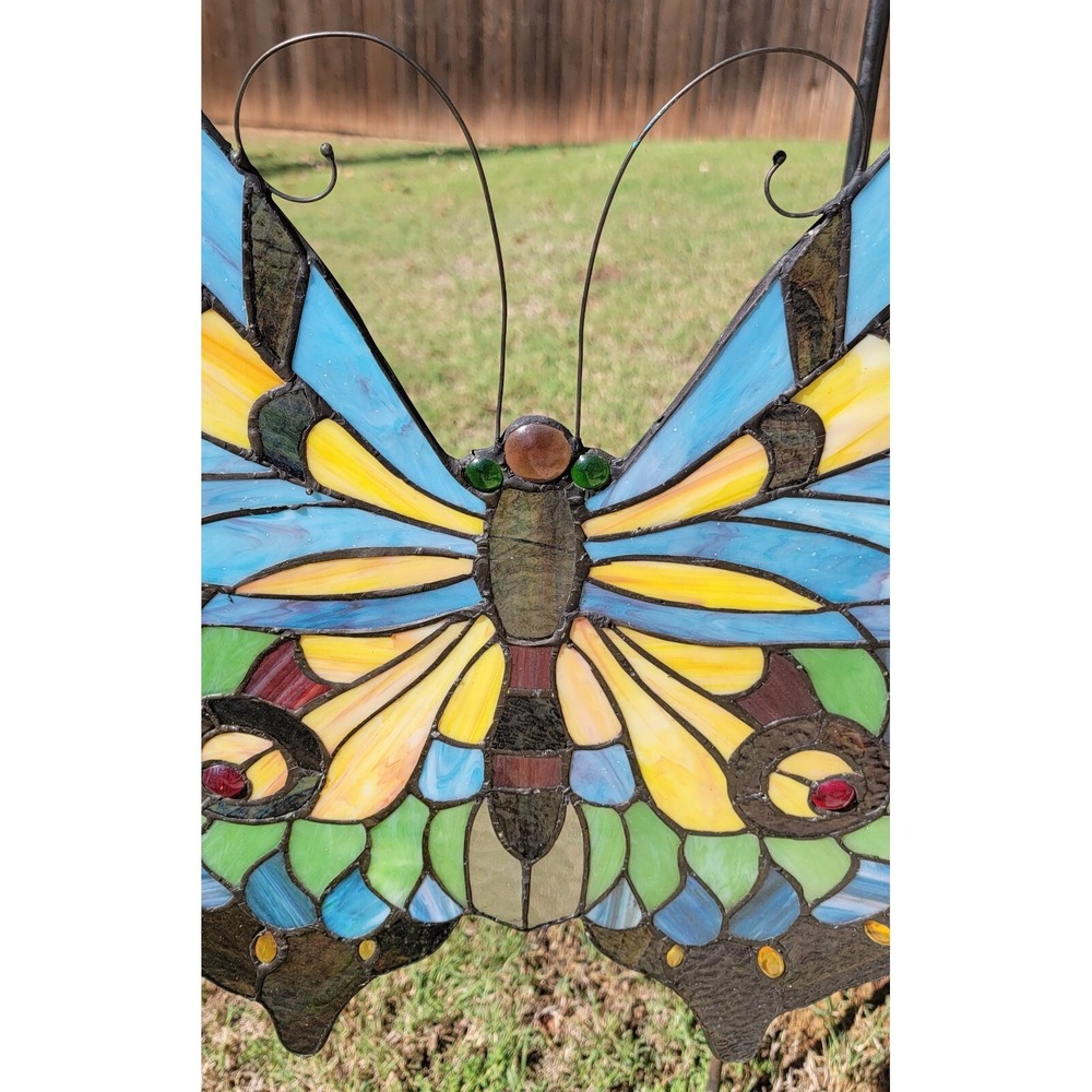 Swallowtail Butterfly Bright and Vibrant‎ Handcrafted Stained Glass - Picture 2 of 3